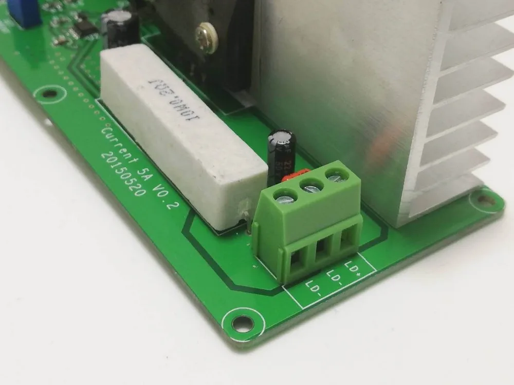 Высокая мощность 445нм синий лазерный диод Драйвер Регулируемый ток 0 ~ 5A с TTL 12V