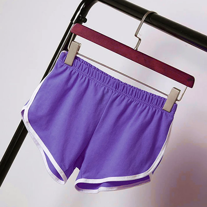 2 PCS purple SHUJIN 2 шт. спортивная одежда свободные шорты женские повседневные Лоскутные короткие брюки сексуальные с высокой талией Летние черные шорты размера плюс - Цвет: 2 PCS purple