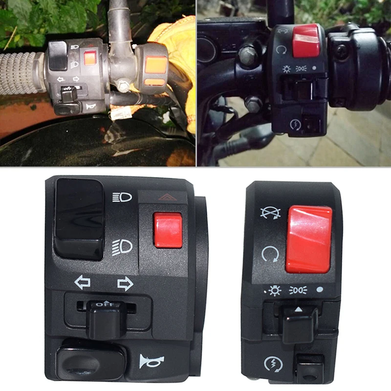 22 мм переключатели двигателя Функция света левый и правый Электрический