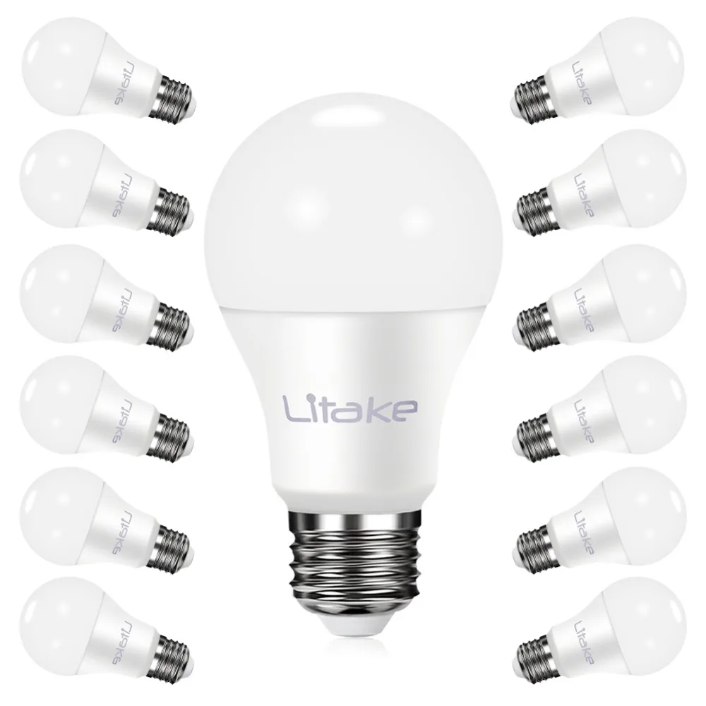 AKDSteel LITAKE 12 в упаковке A19 E26 E27 Базовая светодиодный ная лампа нерегулируемая
