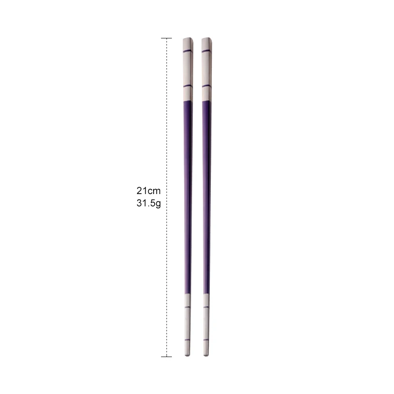 Purple-1 Pair 1 пара переносных палочек для еды из нержавеющей стали, китайские Нескользящие палочки для еды, набор многоразовых палочек для суши, столовые приборы для детей - Цвет: Purple-1 Pair