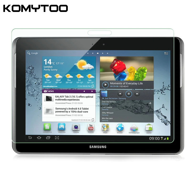10 шт. с уровнем твердости 9 H прочное закаленное защитное Стекло для Samsung Galaxy Tab 2 Note P5100 N8000 10,1 Взрывозащитная плёнка прозрачная Экран защитную крышку