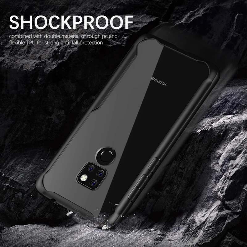 Toraise полный защитный чехол для Huawei Mate 20 Pro TPU акриловый прозрачный задняя крышка mate