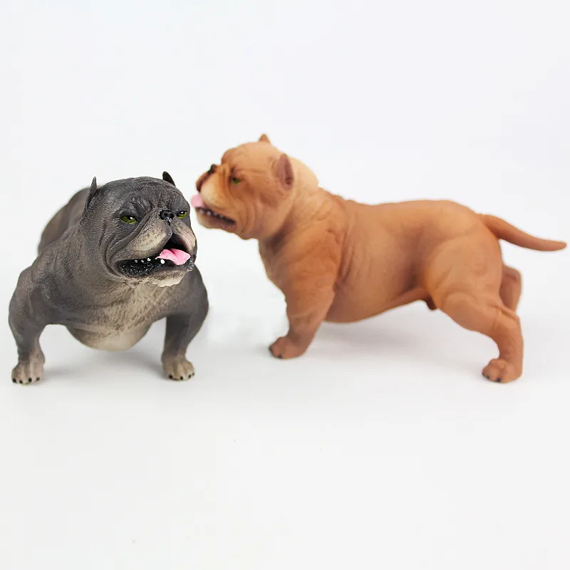 The Pet Dogs American Bully Pitbull Art Craft PVC 1/6 Solid Simulation Animal DOG Home Decor Action Figure Model Toy OPP D378 | Игрушки и