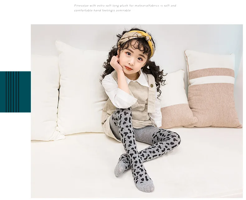 Spring Autumn Tights For Girls Children Leopard Pantyhose Cotton Girls Stockings Toddler Tights Kid Underwear
