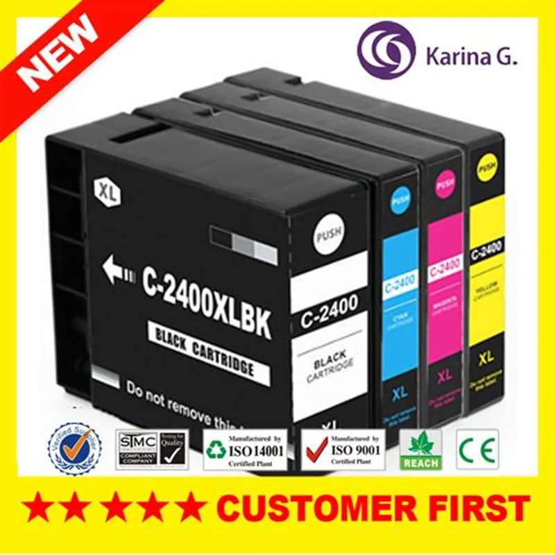 4 шт. совместимый для Canon PGI2400 PGI 2400 чернильный картридж MAXIFY iB4040 MB5040 MB5340 струйный