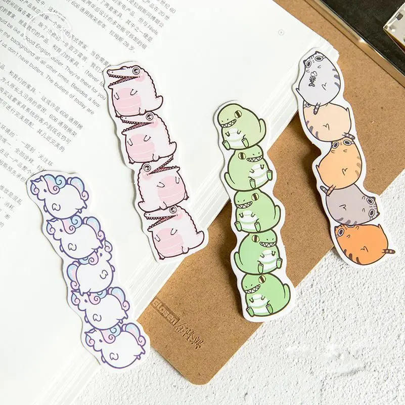 30 Pcs/pack Round Game Bookmark Cartoon Other Paper With Wooden Box Promotional Gift Stationery Film Book Markers teacher page | Канцтовары