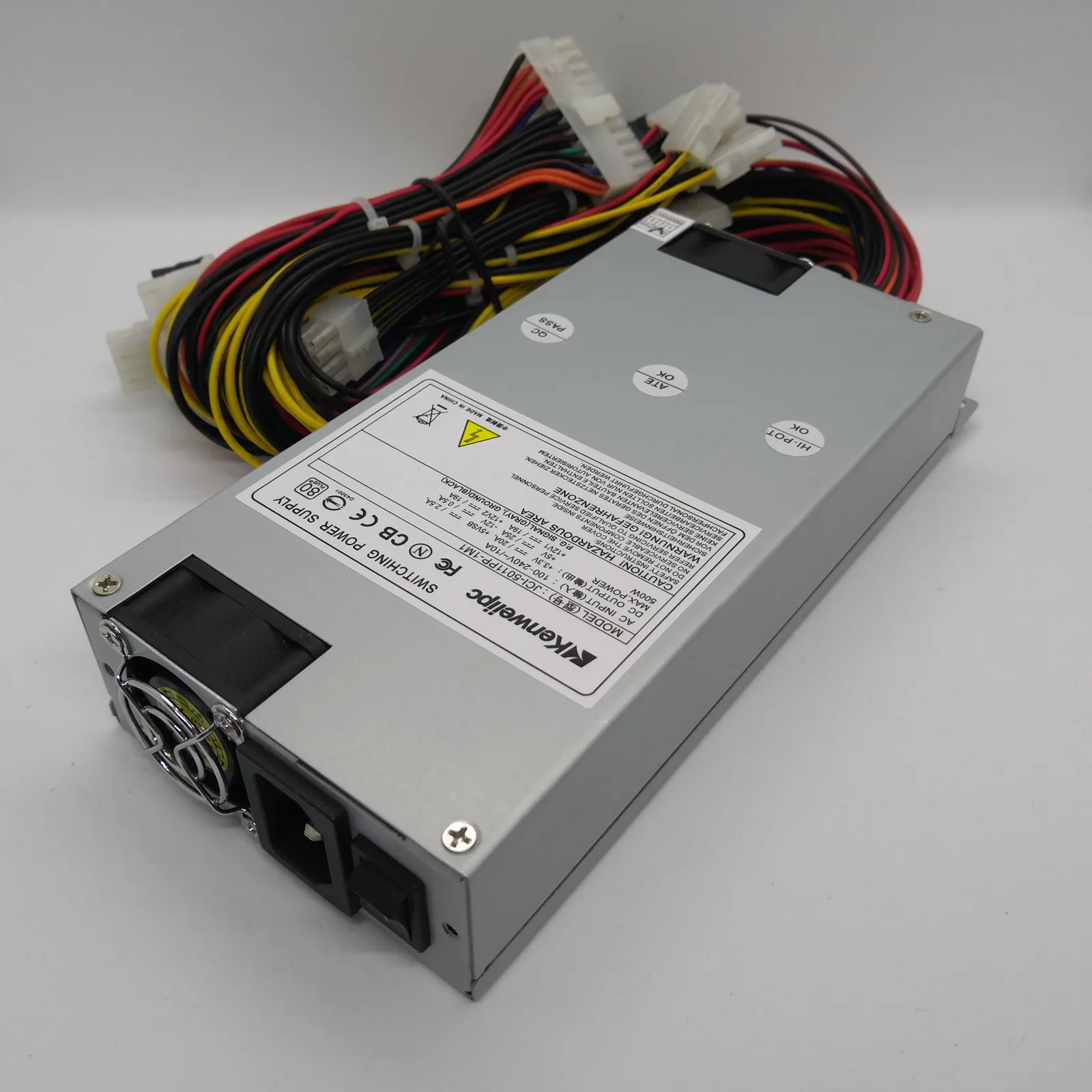 Монтируемый на стойку Номинальный 500 Вт блок питания PSU 1U промышленный сервер IPC power JCI-5011PP-1M1 2 вентилятора с переключателем active PFC