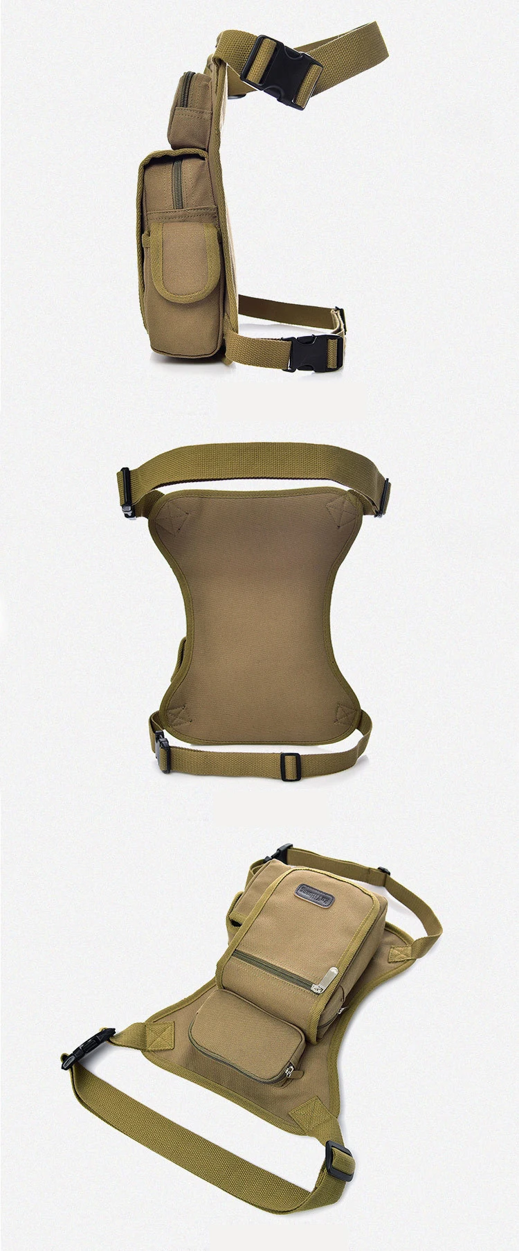 Холщовая поясная сумка для мужчин Muslera Militar Fanny Pack Belt Bum Heuptas Leg Heuptasje Bumbag Бедро Bolsa Cintura для живота LB04