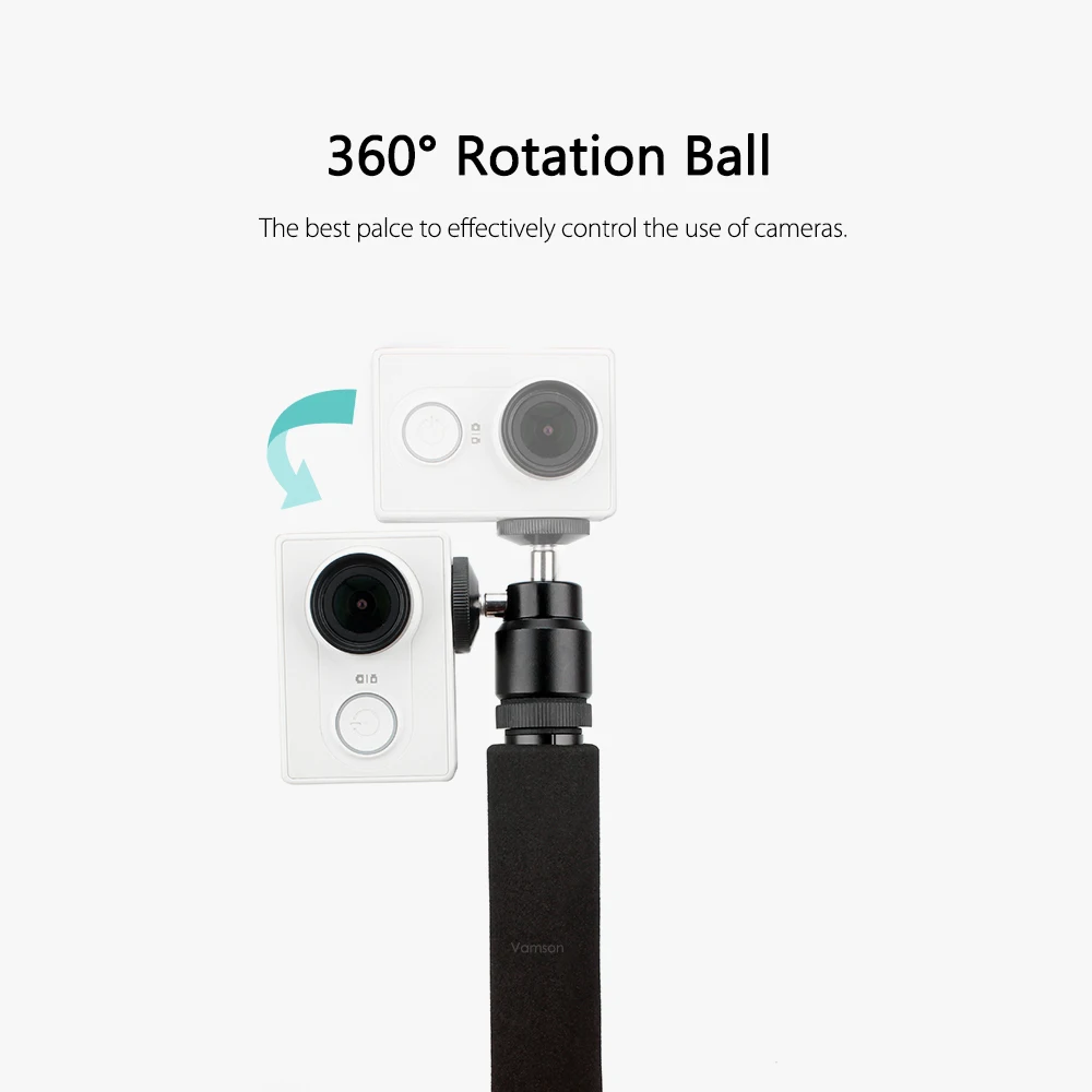 Vamson для Gopro аксессуары губка выдвижной шест палка для селфи монопод Штатив для Go pro Hero 7 6 5 4 для SJCAM для Yi камеры