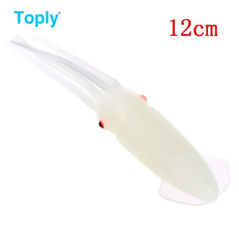Toply Glow мягкие Рыбалка приманки кальмар осьминог Юбки для женщин Приманка снасти Fluke Джиги световой приманки