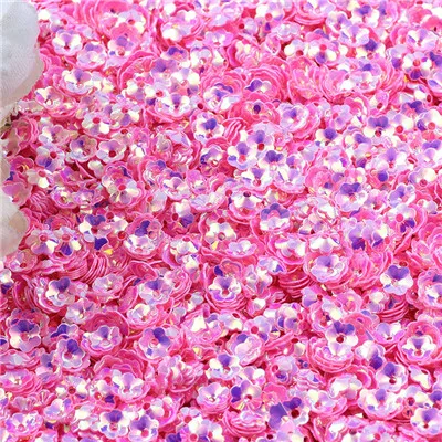 ab pink gold Блестки, 6 мм, цветочные блестки, свободные, блестки, лентеджелас, рукоделие и шитье, ПВХ, пайетки, фурнитура, бижутерия, ремесла, 20 г - Цвет: ab pink gold