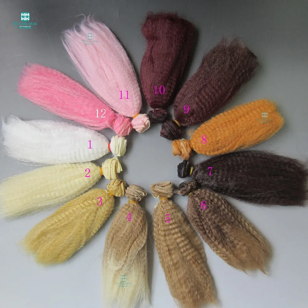 

15cm*100CM Doll accessories Fluffy wig For 1/3 1/4 1/6 BJD/SD DIY hair