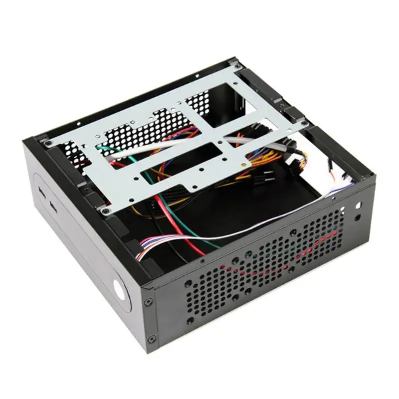 E-G3 мини ITX сервера башня 6xcom Порты и разъёмы встроенный SGCC компьютер чехол PC шасси высокого тепловыделения для универсальная материнская плата