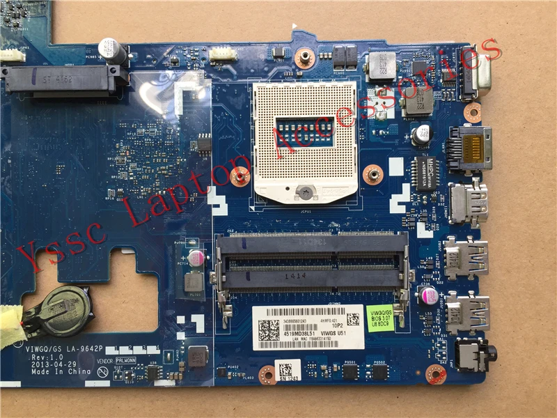 Новый VIWGQGS LA-9642P материнская плата для ноутбука Lenovo G510 (для intel I3 I5 I7 CPU) Гарантия: 90