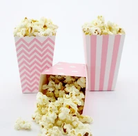 24pcslot 11 575cm pink mini popcorn boxes candy box birthday party popcorn boxes bag for party favor