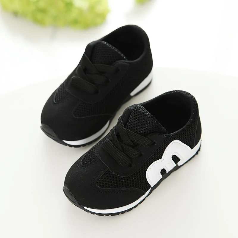 Autumn 2018 children's M alphabet mesh casual shoes boys girls sports soft bottom fashion sneakers for size21-30 | Детская одежда и