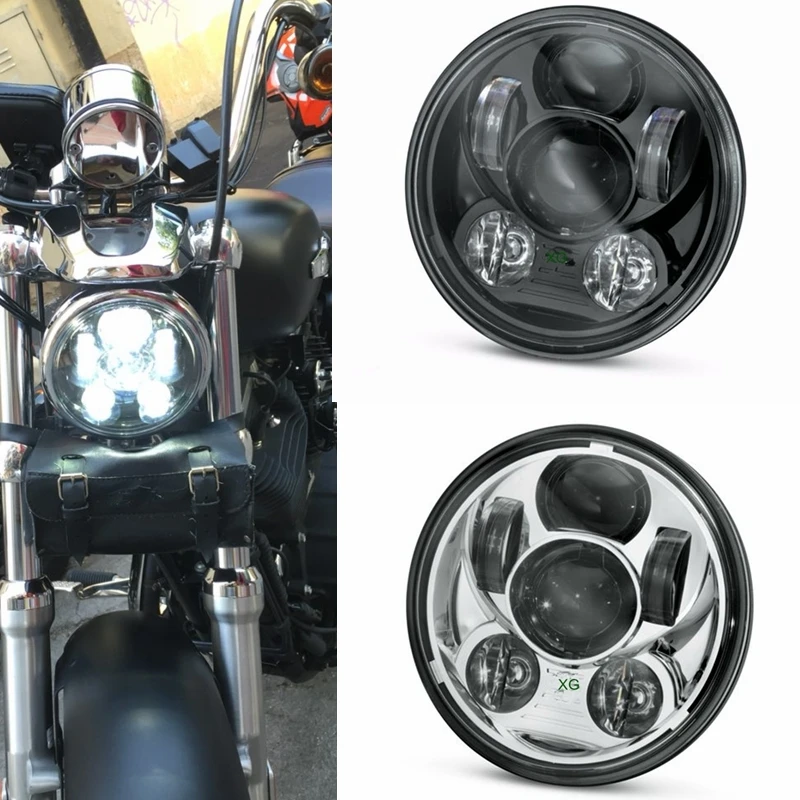 5 3/" 5,75 дюймов светодиодная фара для мототранспорта корпус лопасти для Harley Davidson FXWG Chopper 5,75" 5 3/4 дюймов. Кольцо с отделкой в стиле козырька