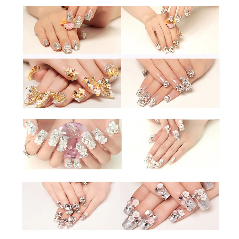 Upriver ss3 - ss30 1440pcs 14 Facets High Quality Aquamarine AB Loose Shiny Non Hotfix Nail Art Rhinestones for DIY Nails | Дом и сад