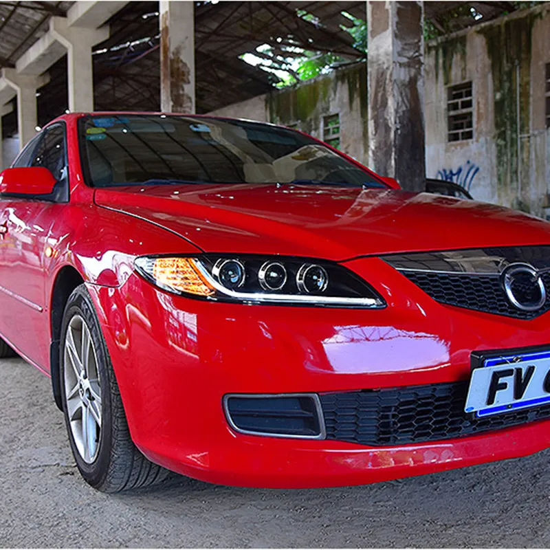 Светодиодный льная светодиодная фара для Mazda 6 2003 2015 светодиодный Биксеноновая DRL