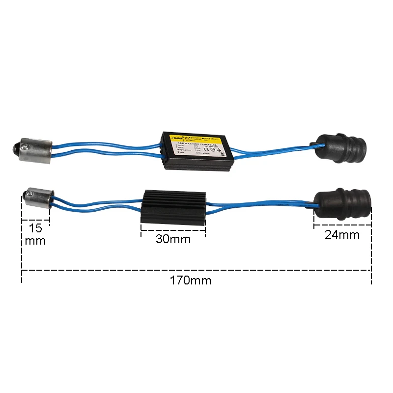 2 шт. Ba9s T4W H6W светодиодный декодер Ba9s поворота T10 W5W светодиодный кабель Canbus OCB нагрузочный резистор автомобиля 12V светодиодный Предупреждение компенсатор никакой ошибки