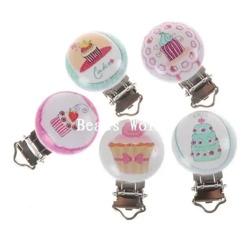 5 шт. высокое качество белый круглый деревянный детская пустышка на цепочке с