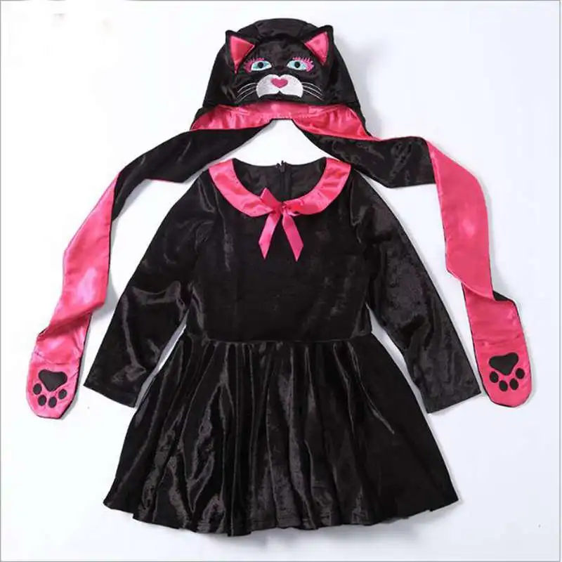 Карнавальный костюм кошки на Хэллоуин карнавальный для костюмированной