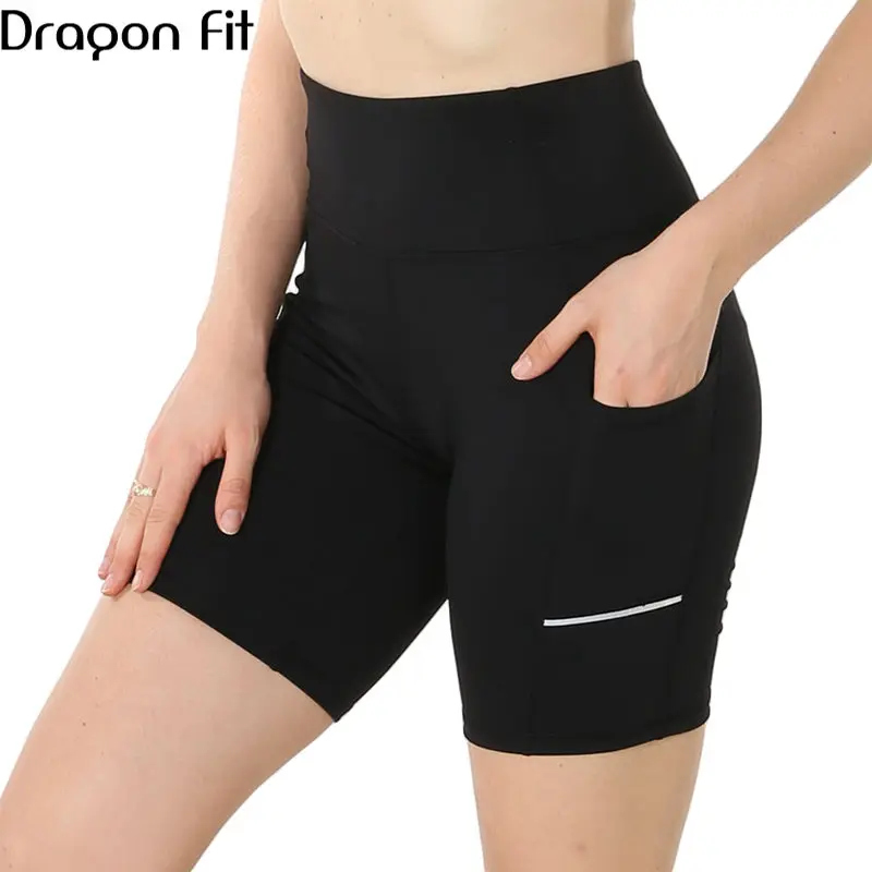Женские спортивные шорты Dragon Fit с высокой талией для йоги фитнеса бега активного
