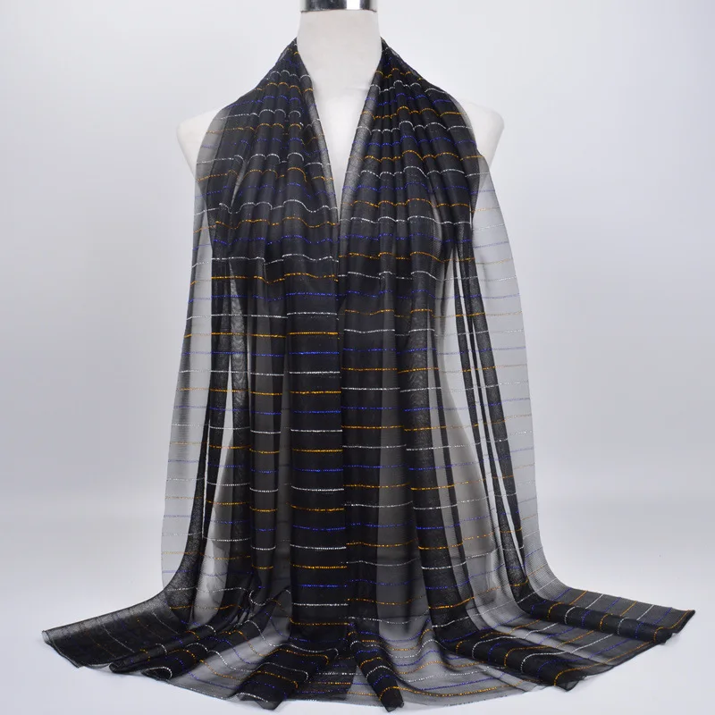 

Autumn Lurex Glitter Scarves Plain Pleat Shimmer Elastic Long Fashion Scarf Crinkle Hijab Wraps Muslim Shawls