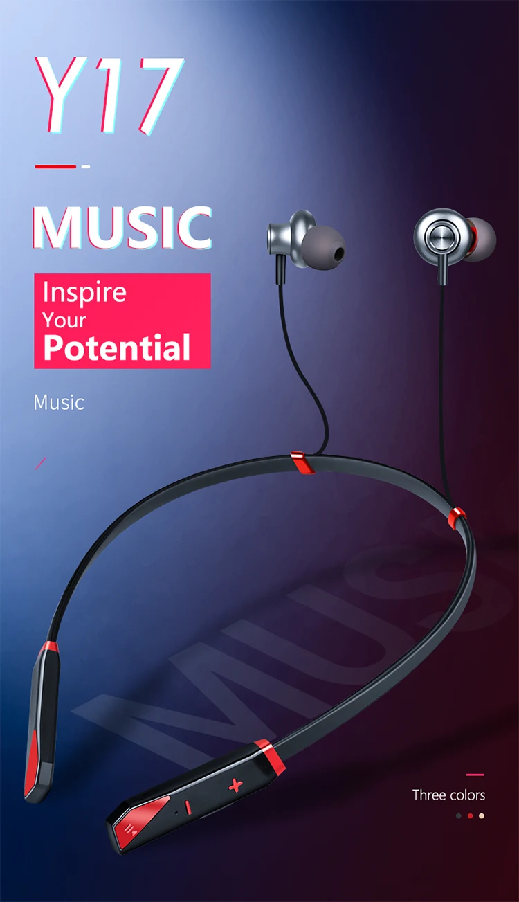 Новые Bluetooth наушники с шейным ремешком беспроводные стерео Спортивные