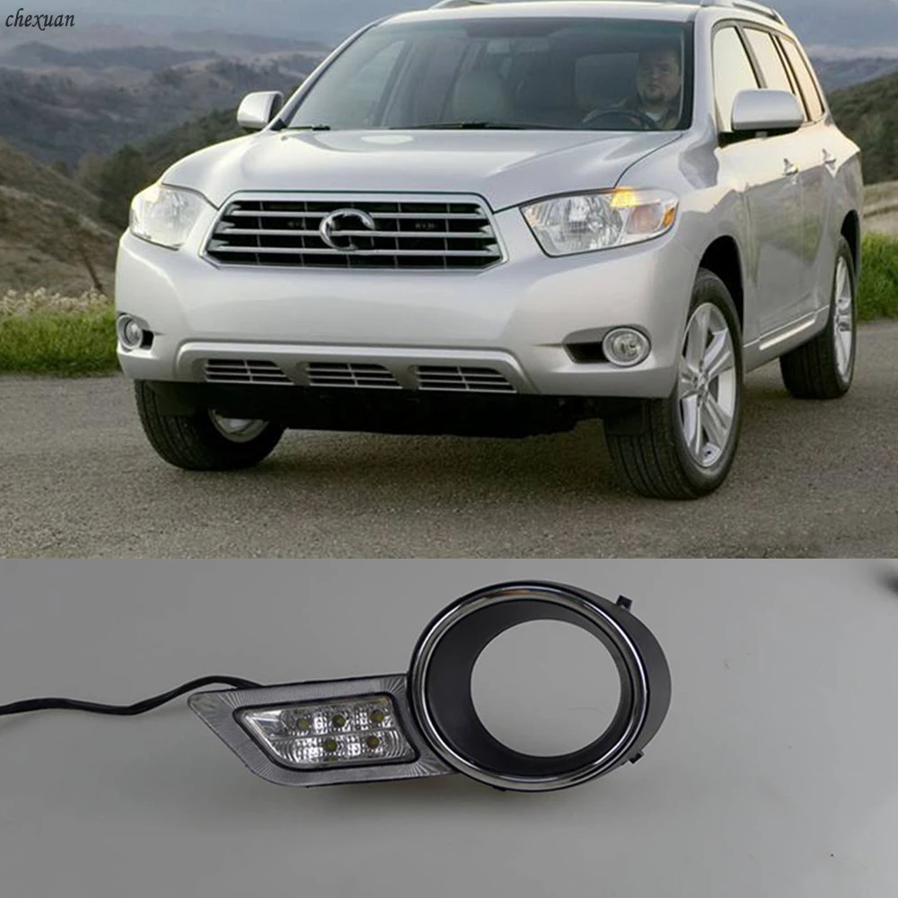 CSCSNL 1 комплект для Toyota Highlander 2009 2010 2011 светодиодный DRL Дневной светильник