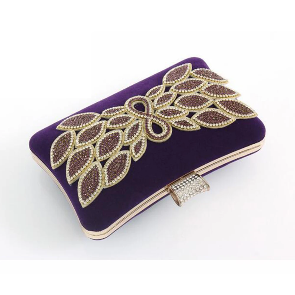 Женская вечерняя сумка клатч вельветовые стикеры стразы сумки с бриллиантами