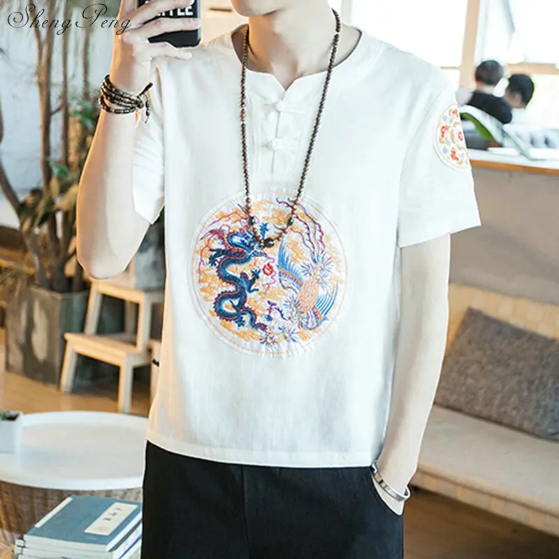 Traditional chinese clothing for men oriental mens kungfu traditional shirt Q712 |