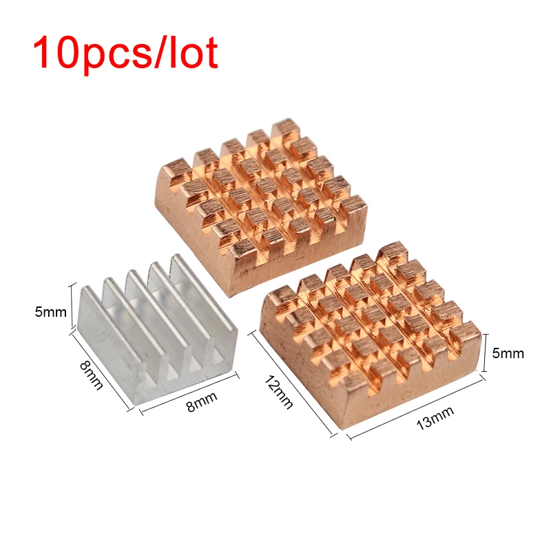 10 шт./лот Raspberry Pi 3 Model B Plus радиатор с 20 Купером и алюминиевым радиатором для 3B