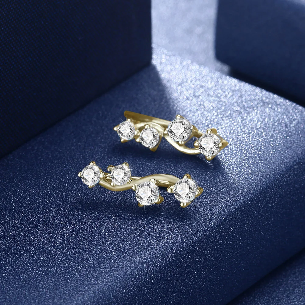 Серьги-Клипсы из 100% серебра 925 пробы с фианитом оптовые поставки | Украшения и