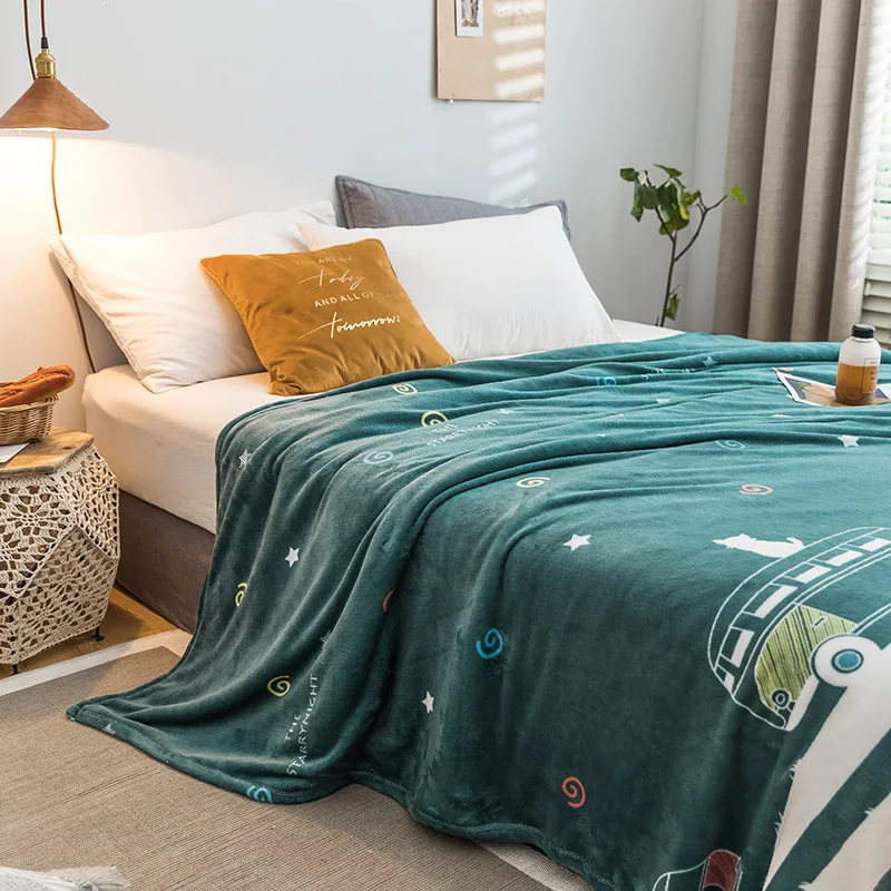 Green white thin blankets fashion quilt twin full queen boys car blanket Throw Flannel on Bed/car/sofa cartoon rugs | Дом и сад