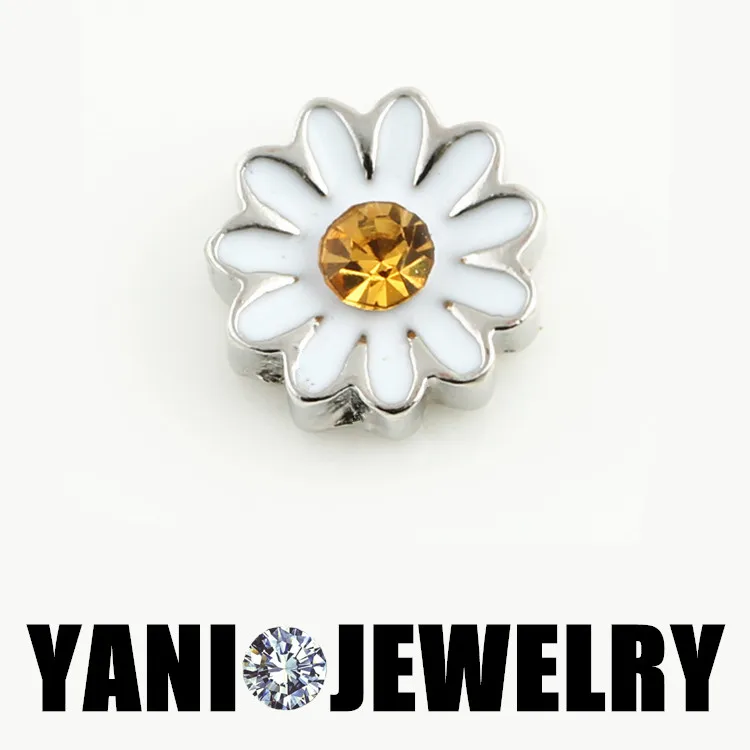 20 шт. белые/розовые цветки маргаритки плавающие шармы для стекла живые женские