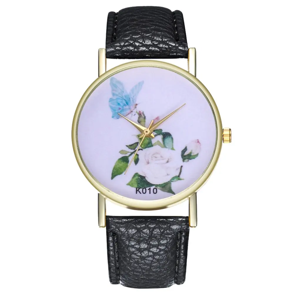 Для женщин часы модные кожаные Наручные женские Mujer Bayan коль Saati Montre Feminino