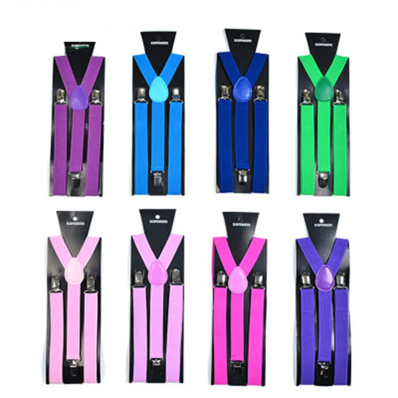 Подтяжки винтажные с 3 зажимами унисекс 20 цветов|Мужские подтяжки| |