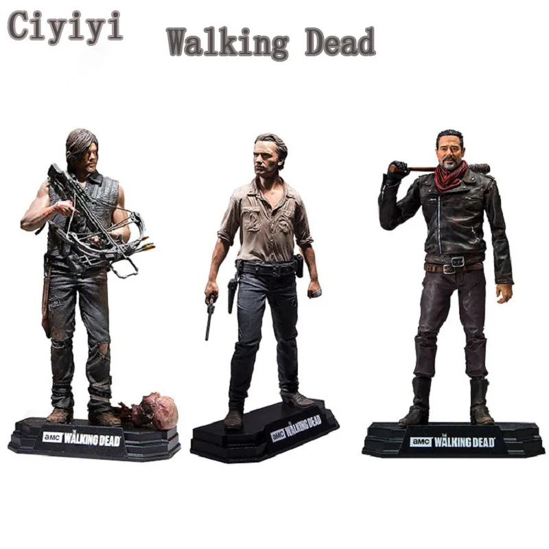 AMC Ходячие мертвецы Рик Дэрил Неган ПВХ фигурка игрушка коллекция дисплей Модель