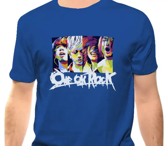 Один ОК рок японский группа Графический Футболка Размеры: s M L XL XXL XXXL|t-shirt t-shirt|rock