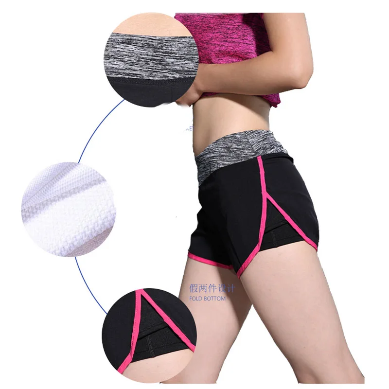 

Sports running anti-light moisture perspiration quick-drying breathable with lined Yoga shorts
