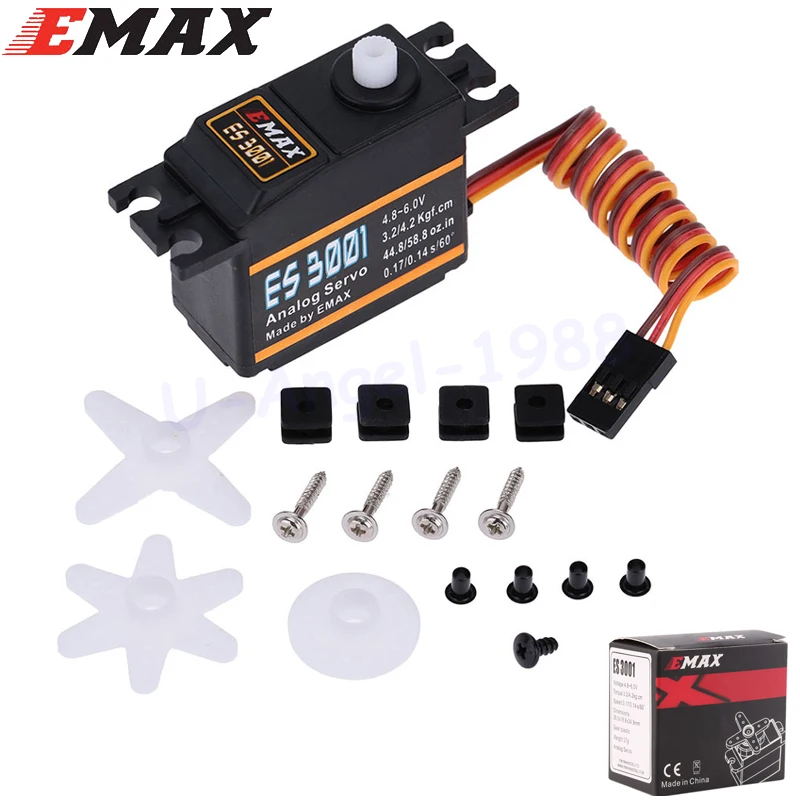 Запчасти для радиоуправляемых моделей Emax ES3001 Аналоговый сервопривод из АБС