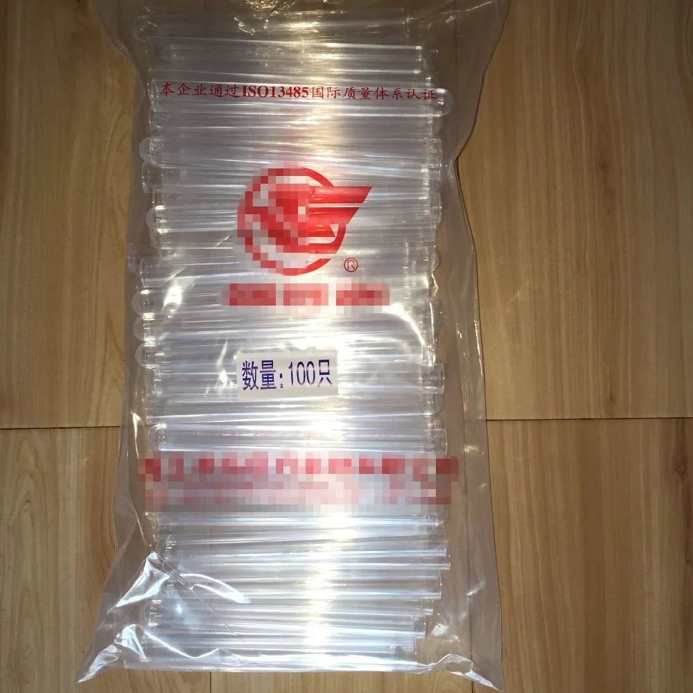 Лабораторная высококачественная прозрачная пластиковая пробирка 16x150 мм PS 20 мл