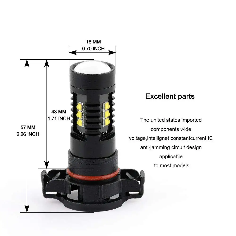 2 шт. H8 H11 Led HB4 9006 HB3 9005 туман светильник s лампы 60 Вт 2000LM 6000K белый вождение автомобиля дневные ходовые лампы автоматические светодиоды светильник 12V