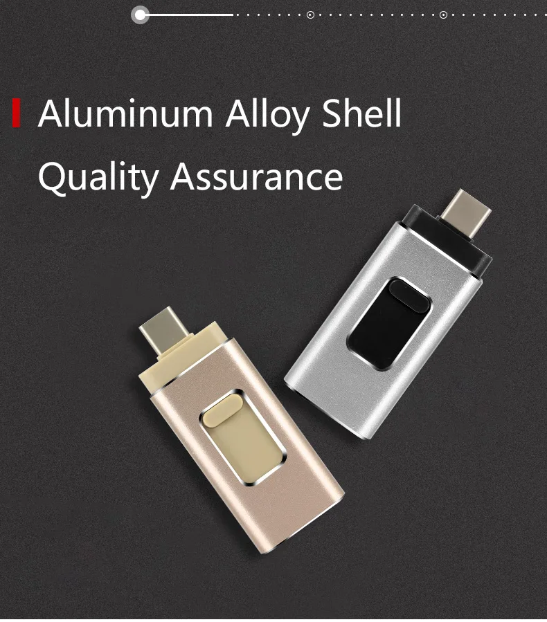 4 в 1 OTG USB флэш-накопитель 16G 32G 64G 128G карта памяти type-C для samsung S8 S9 huawei P20 iphone X 8 7 Plus