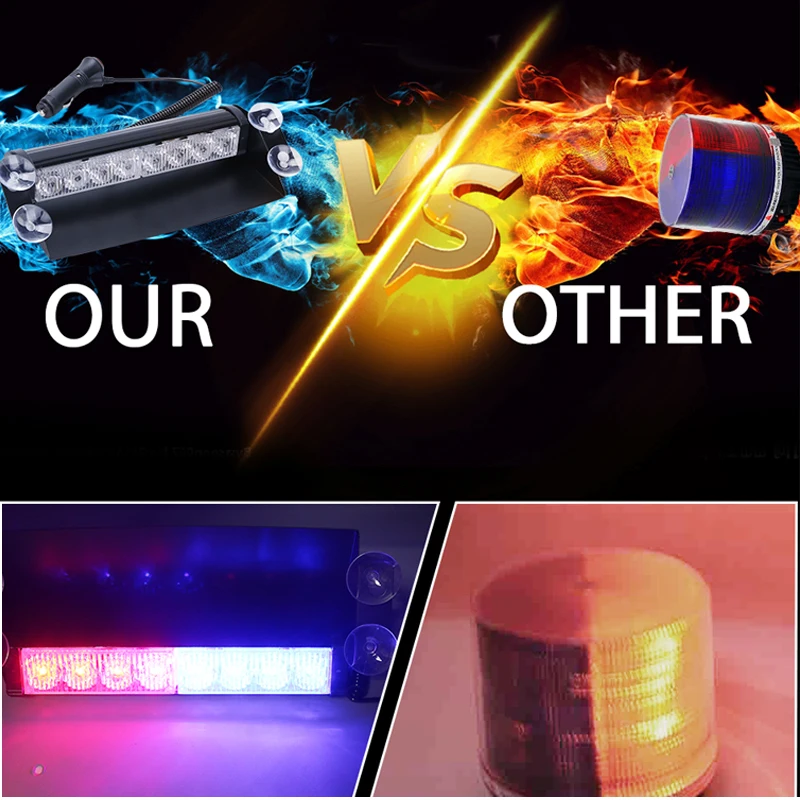 8 светодиодный автомобильный грузовик тире стробоскоп вспышка светильник