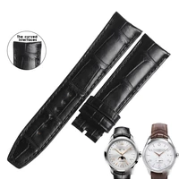 wentula watchbands for baume mercier clifton alligator skin crocodile grain watch band moa10054moa10055 genuine leather