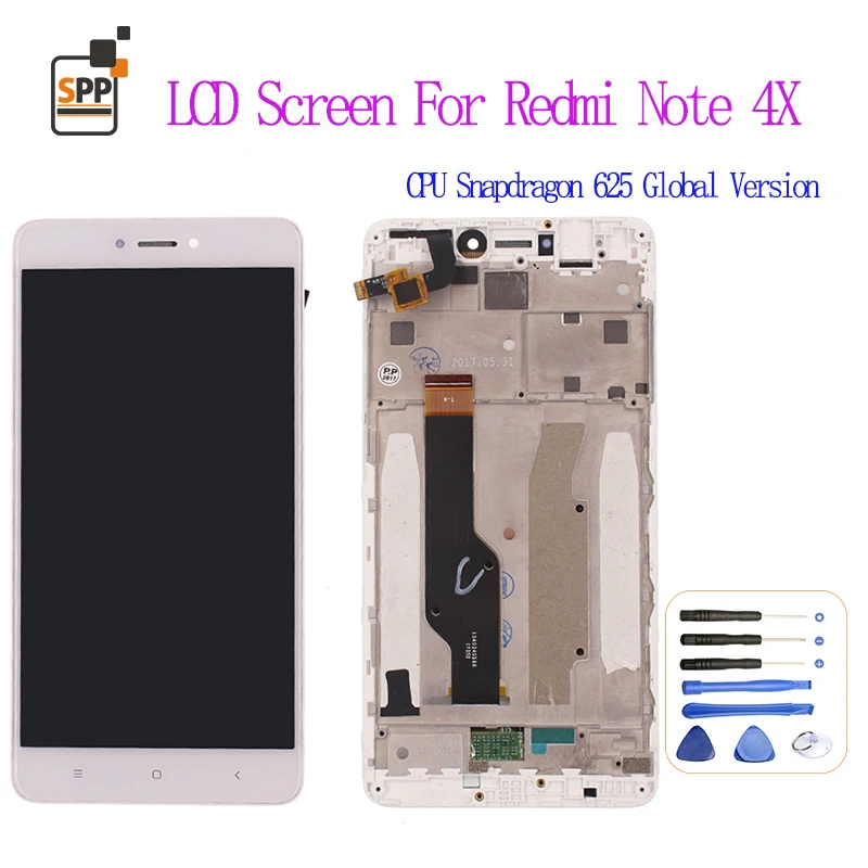 ЖК дисплей Дисплей с рамки + Digitizer Сенсорный экран сборки для Xiaomi Redmi Note 4X4 X Hongmi 5