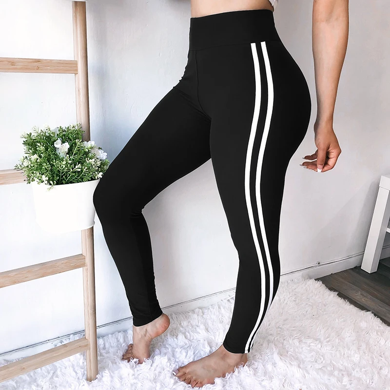 

Sexy Striped Women Yoga Pants Summer Thin Running Fitness Sport Elastic Tights High Waist Training Pants Sports Trousers 3Colors